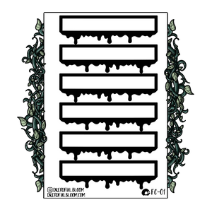 Black Drippy Banners | Sticker Sheet