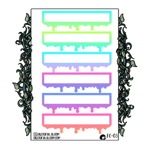 Neon Drippy Banners | Sticker Sheet