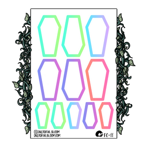 Neon Coffins | Sticker Sheet
