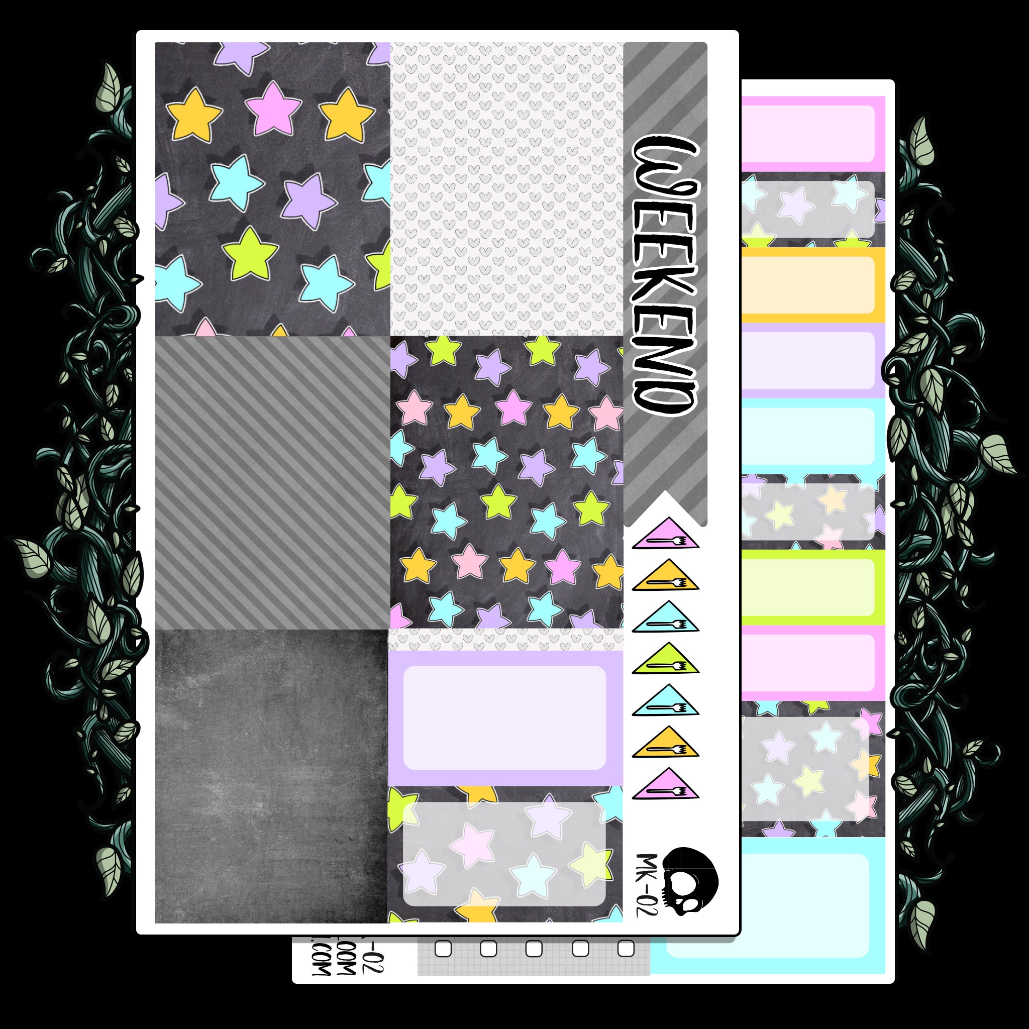 Star Bright | Vertical Two Page Sticker Kit