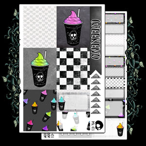 Neon Frappe | Vertical Two Page Sticker Kit
