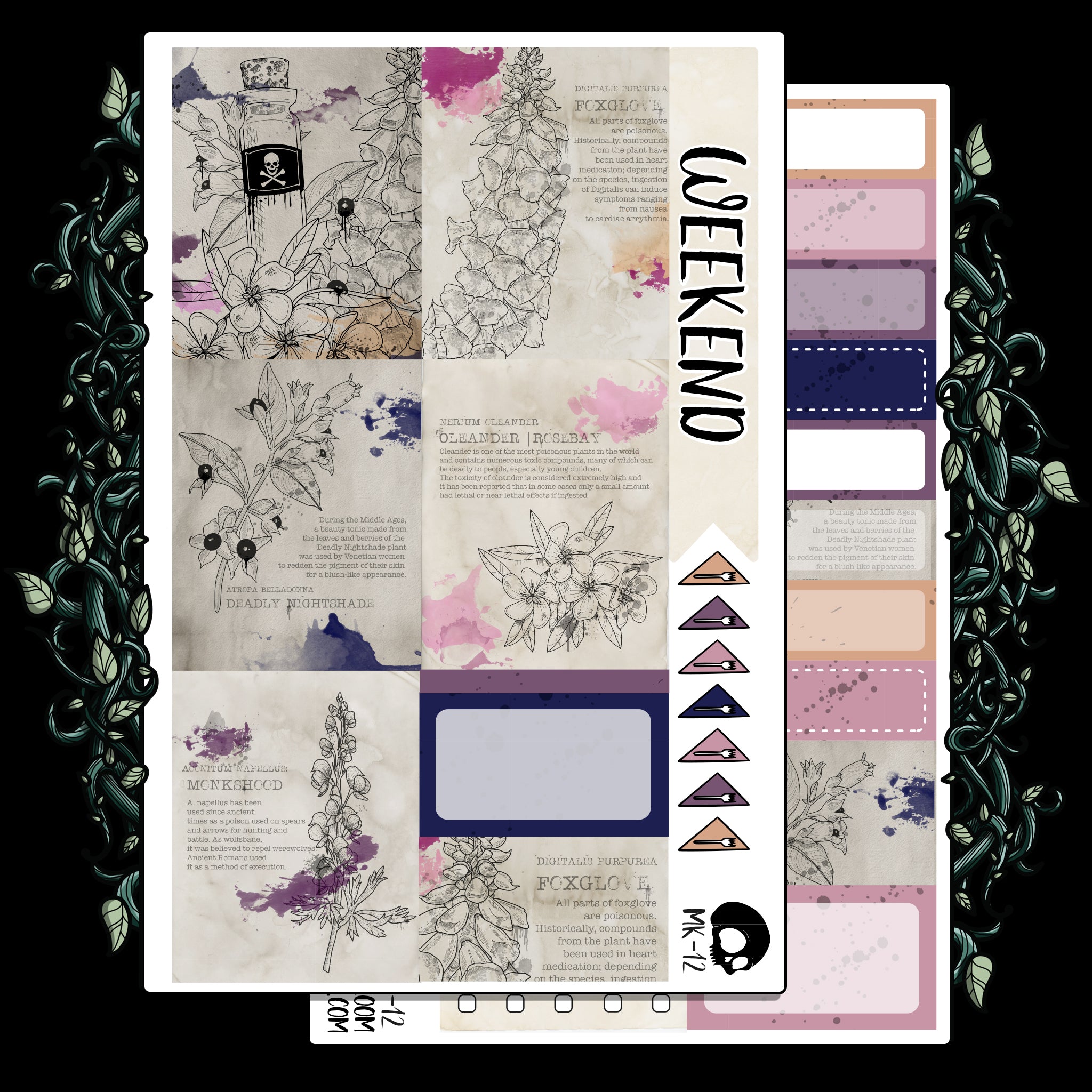 Pretty Deadly | Vertical Two Page Sticker Kit