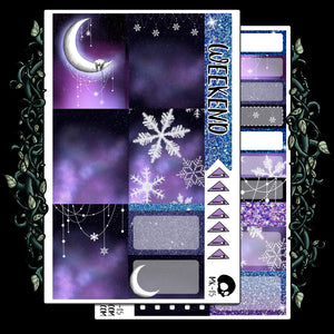 Frozen Moonlight | Vertical Two Page Sticker Kit