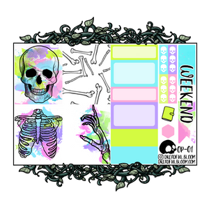 Skeleton Splash | One Page Sticker Kit