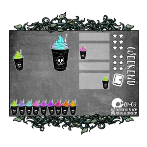 Neon Frappe | Vertical One Page Sticker Kit