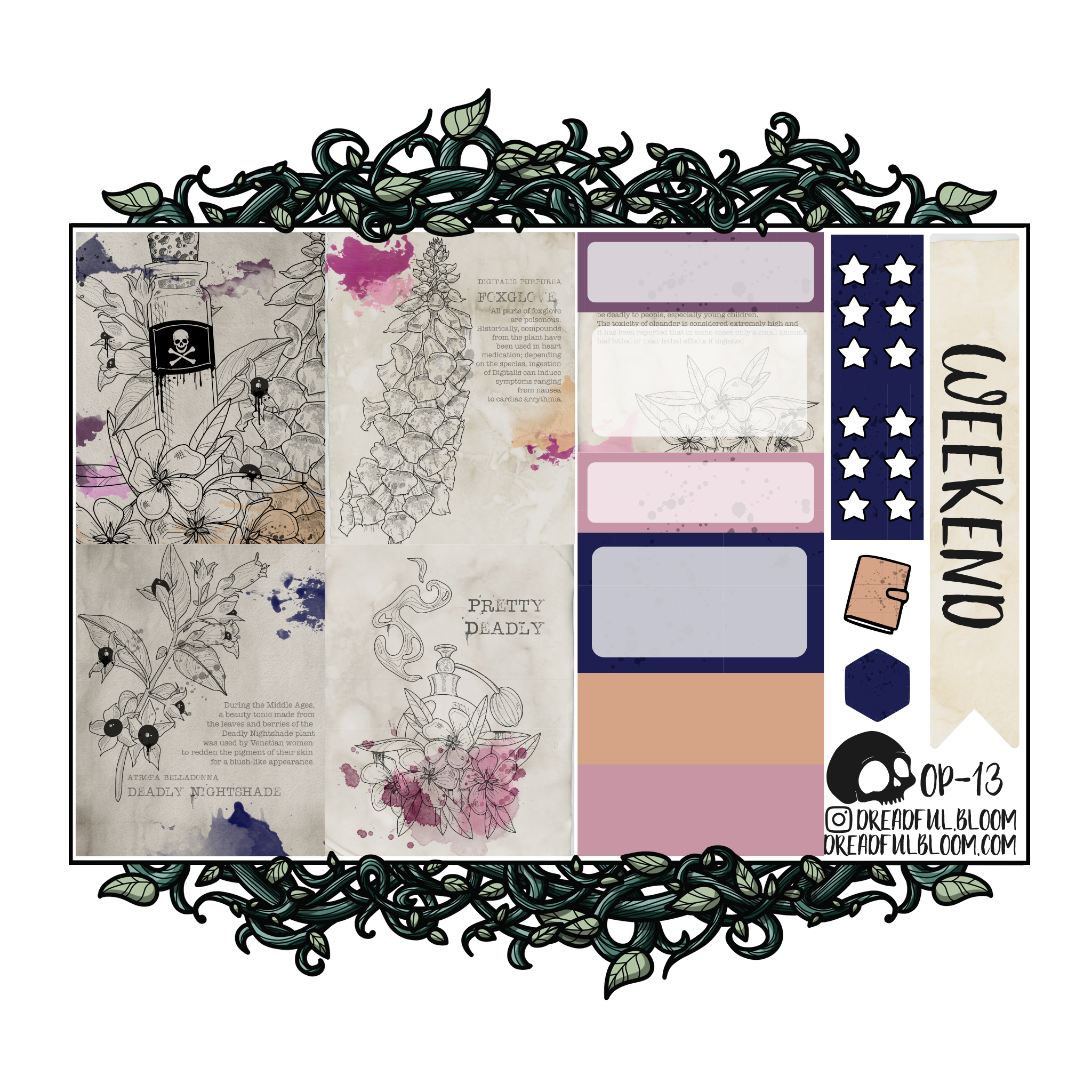 Pretty Deadly | Vertical One Page Sticker Kit