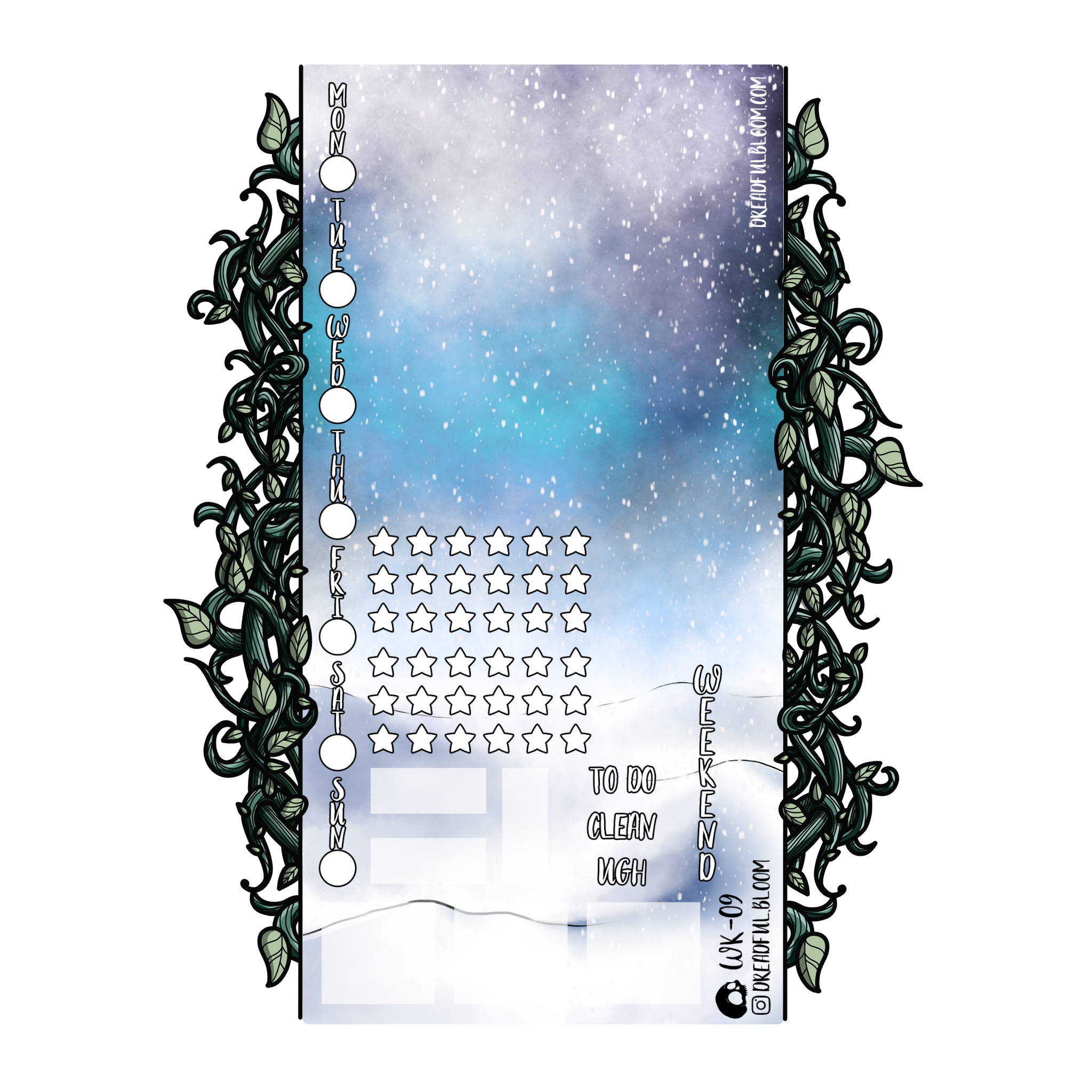 Snow Bright | Hobo Weeks One Page Sticker Kit